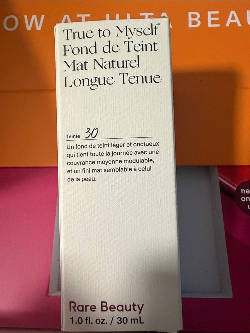 Rare Beauty True to Myself Foundation Box — Cream with Pink and Orange Accents